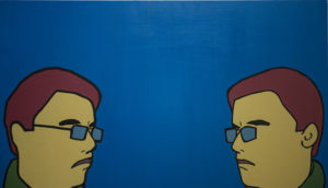 Mauricio y Montenegro. (2013). Vinilo y Acrilico sobre MDF. 76 x 126 cms.