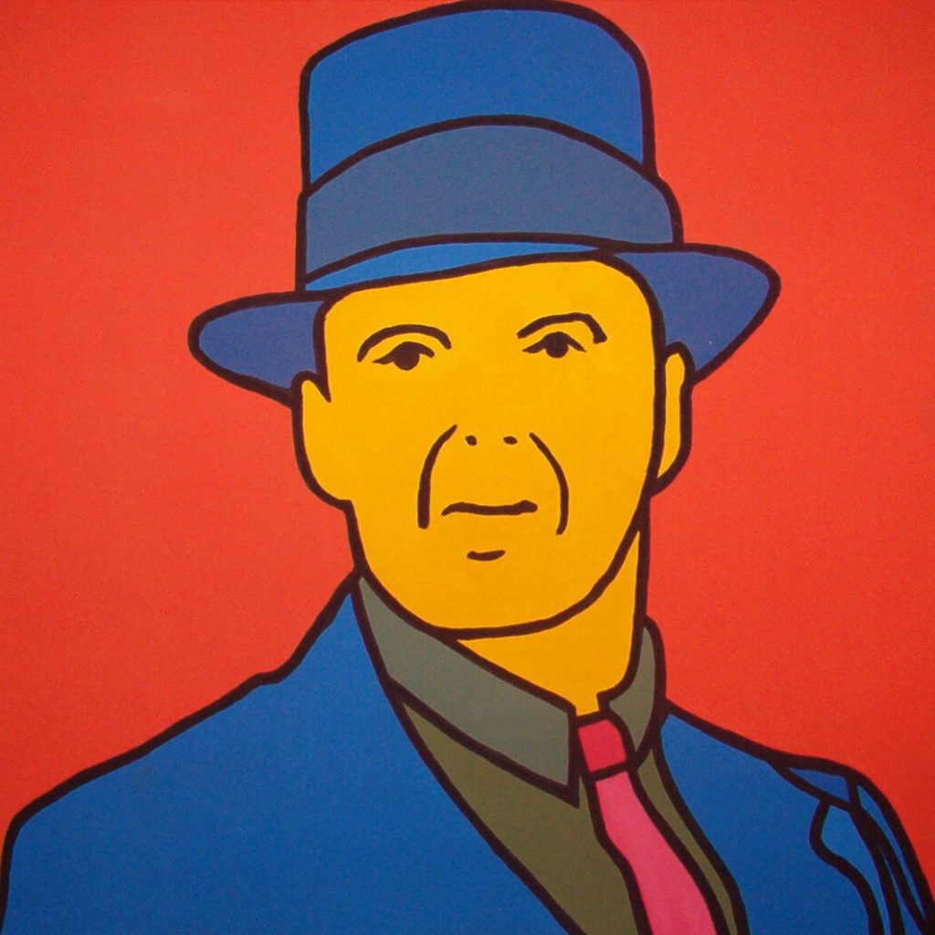 El Último Hombre. (2001). Vinilo sobre Lienzo. 70 cm. 70 cm.