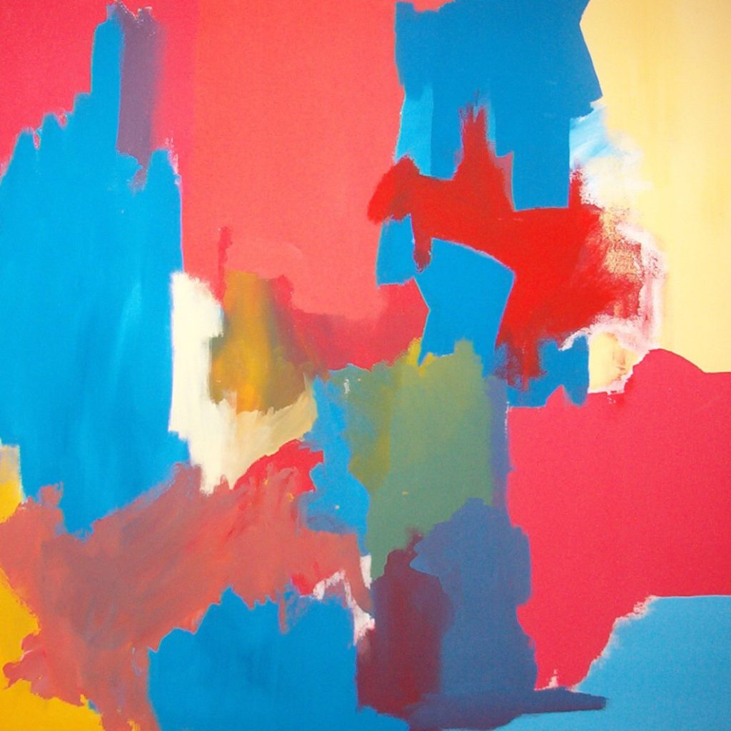 Sin Título (Abstracción). (2001). Vinilo sobre Lienzo. 70 cm. 70 cm.