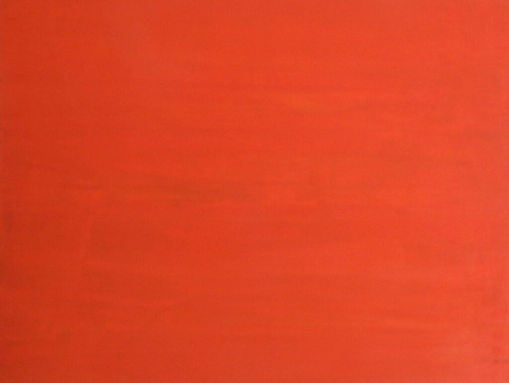 Dejar Pintura: Naranja (2018). Vinilo y acrílico sobre MDF. 70 cm 90 cm